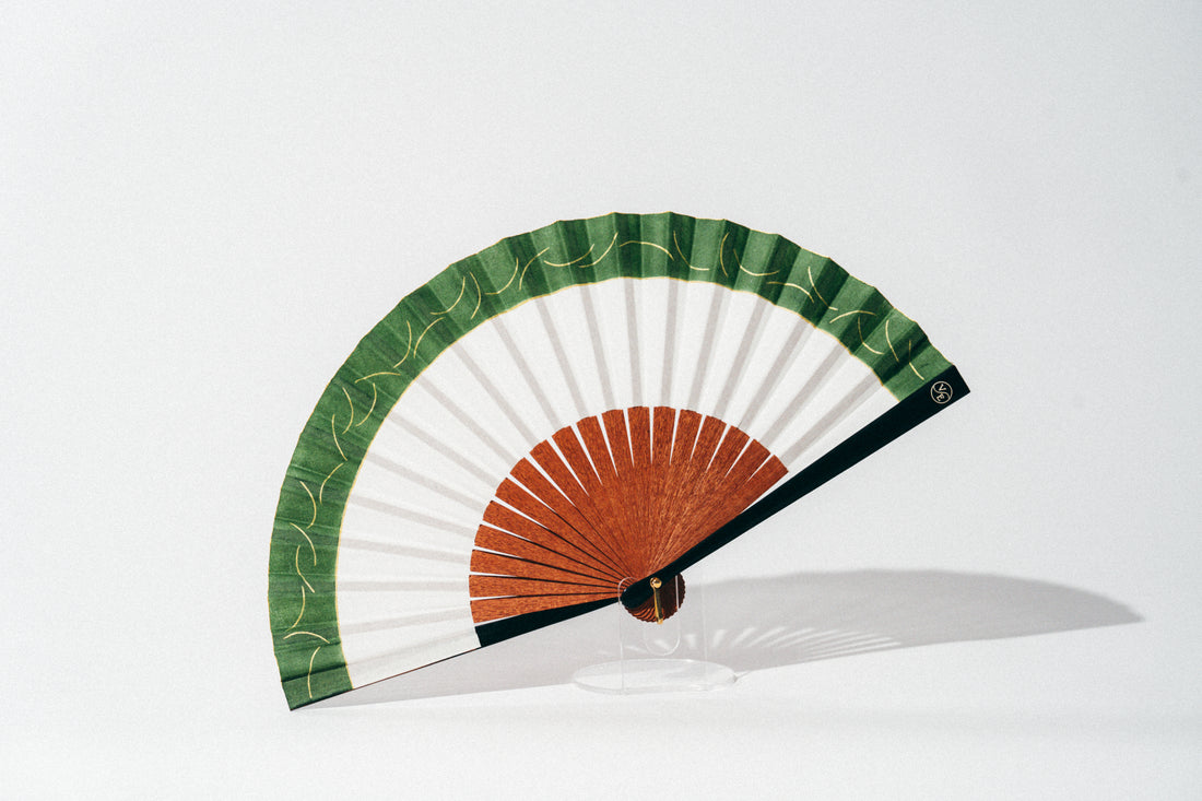 Oak Green - Luxury Hand Fan